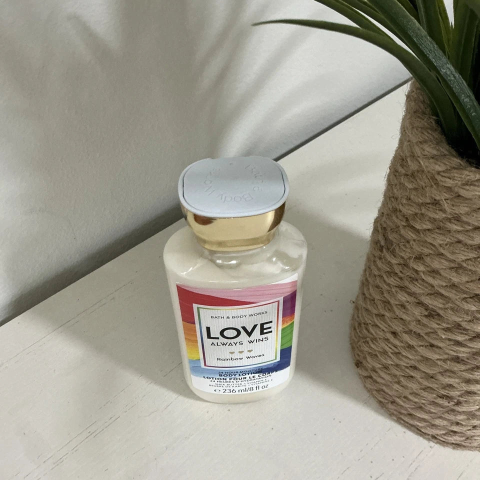 Bath and Body Works Love Always Wins Rainbow Waves Body Lotion 8 fl oz *NEW*