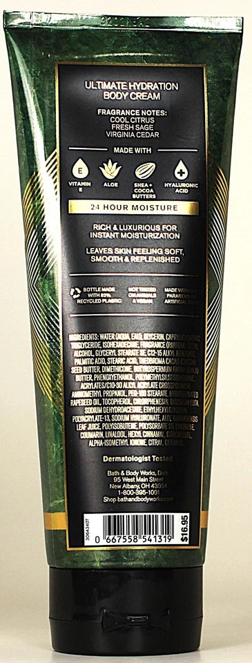 QTY 6 - Bath & Body Works WOODLANDS Body Cream Lotion Moisturizer 8oz